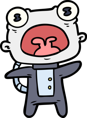 Bir insan tarafından çizilmiş garip uzaylı çizgi filmi.