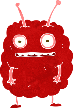 Bir insan tarafından çizilmiş komik uzaylı canavar.