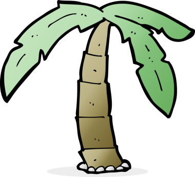 bir insan tarafından çizilmiş bir palmiye ağacı.