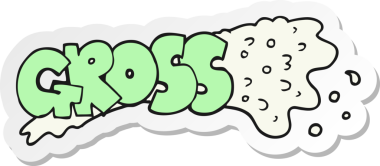 Bir insan tarafından çizilmiş iğrenç bir karikatürün çıkartması.