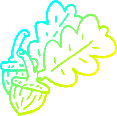 Bir insan tarafından çizilmiş bir palamut karikatürü.