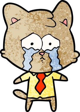 Bir insan tarafından çizilmiş çizgi film kedisi.