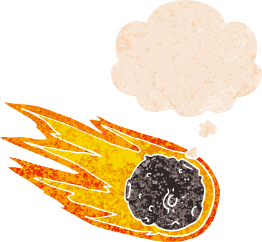 grunge 'da düşünce baloncuğu olan çizgi film kuyrukluyıldızı bir insan tarafından çizilmiş tedirgin geçmiş dokuma tarzı