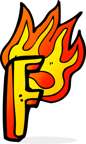 Bir insan tarafından çizilmiş yanan bir karikatür.