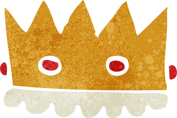 Bir insan tarafından çizilmiş karikatür tacı