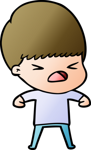 Çizgi film bir insan tarafından çizilmiş stresli adam