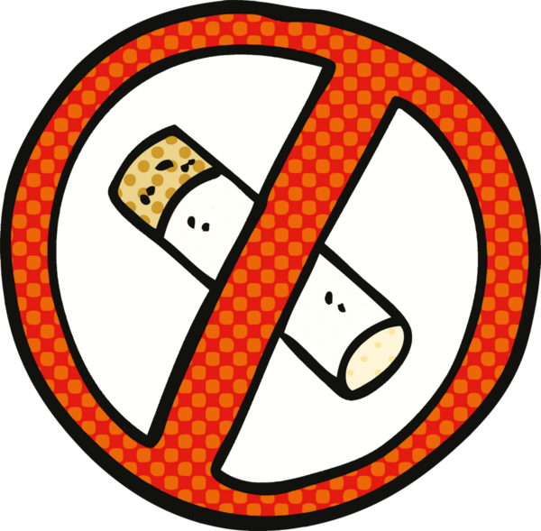 Çizgi roman tarzı. İnsan tarafından çizilmiş sigara içilmez.