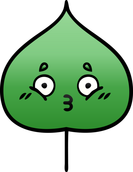 Bir insan tarafından çizilmiş dışavurumsal yaprağın gölgelenmiş çizimi