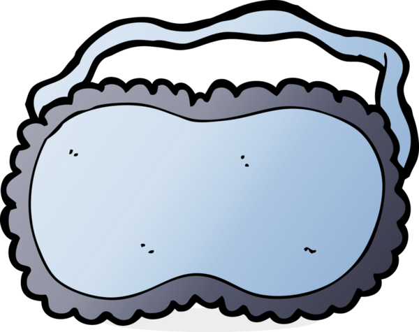 Bir insan tarafından çizilmiş uyku maskesi.