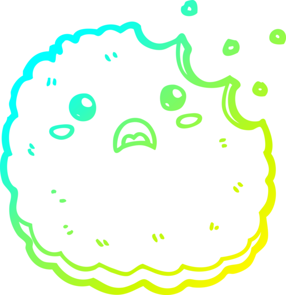 Bir insan tarafından çizilmiş bir çizgi film bisküvisi.