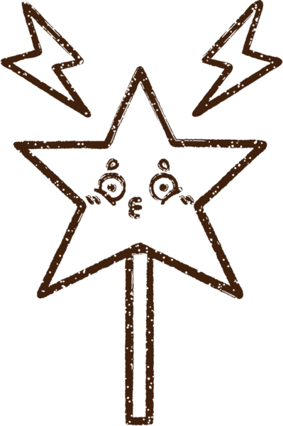 Sihirli Asa Kömür Bir insan tarafından çizilmiş