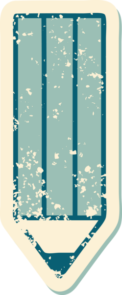 Bir insan tarafından çizilmiş bir kalemin sembolik dövmeli görüntüsü
