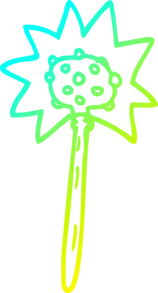 Bir insan tarafından çizilmiş bir karikatür çekicisinin soğuk gradyan çizimi