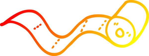 Bir insan tarafından çizilmiş bir tuvalet kağıdının sıcak çizgi çizimi