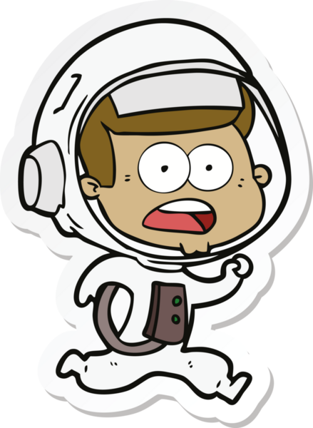 Bir insan tarafından çizilen bir karikatür çıkartması astronotu şaşırttı.