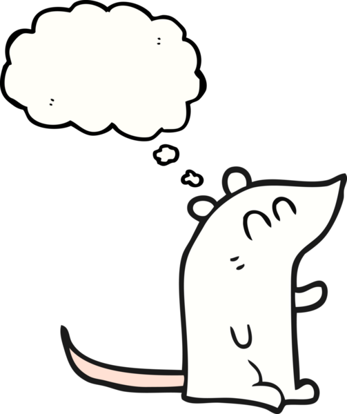 Bir insan tarafından çizilmiş serbest çizim baloncuk çizgi film faresi