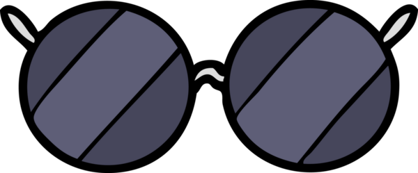 bir insan tarafından çizilmiş güneş gözlüğü.