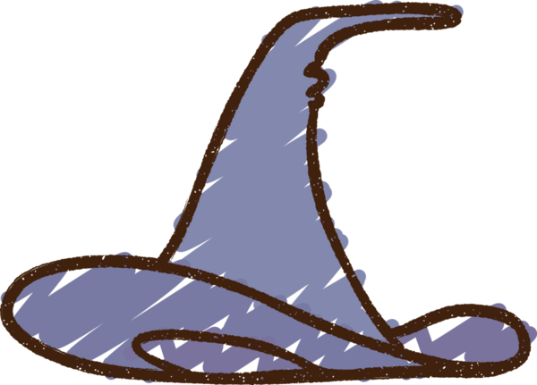 Bir insan tarafından çizilen Büyücü Şapkası Tebeşiri