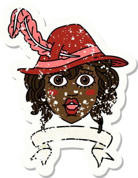 Retro Dövme Tarzı İnsan Ozan Karakteri Bir insan tarafından çizilmiş afiş