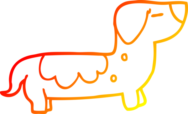 Bir insan tarafından çizilmiş sosisli bir çizgi film çizimi.