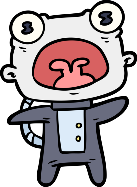 Bir insan tarafından çizilmiş garip uzaylı çizgi filmi.