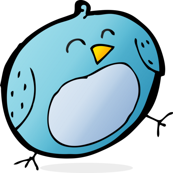 Bir insan tarafından çizilmiş çizgi film kuşu.