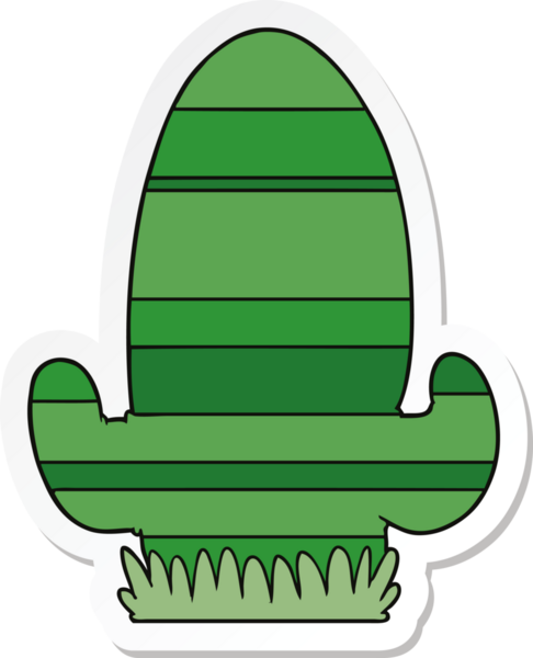 Bir insan tarafından çizilmiş bir kaktüsün çıkartması.