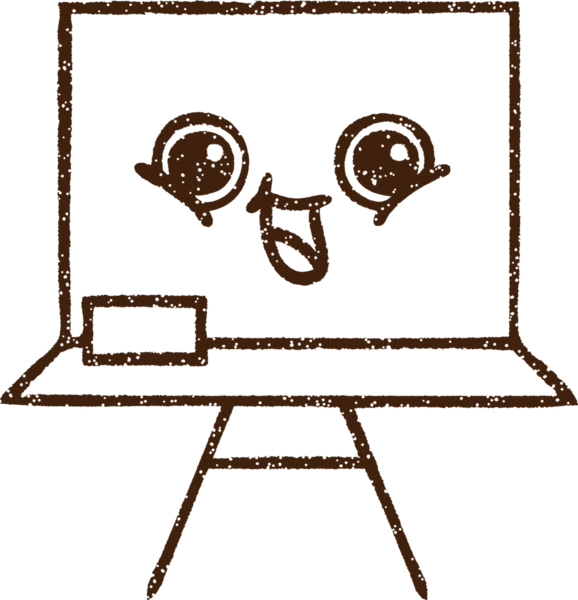 Bir insan tarafından çizilen Beyaz Tahta Kömür Çizimi