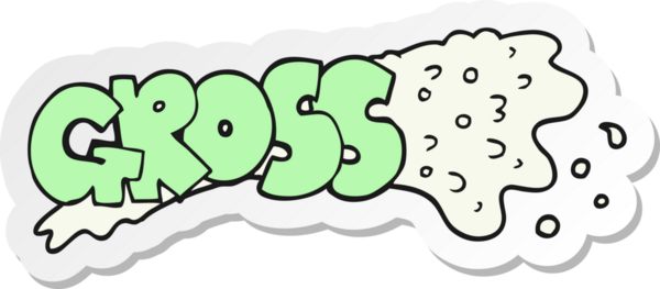 Bir insan tarafından çizilmiş iğrenç bir karikatürün çıkartması.