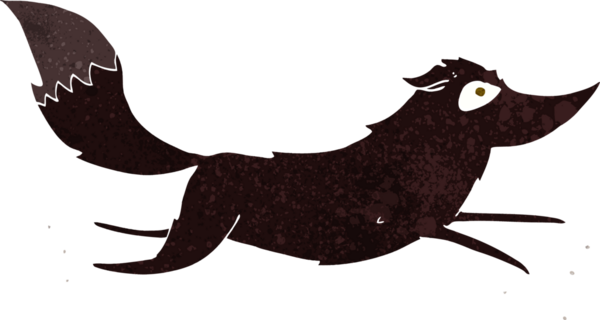 Bir insan tarafından çizilmiş bir kurt çizgi filmi.