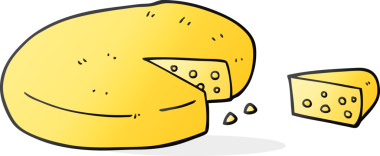 Bir insan tarafından çizilmiş serbest çizim çizgi film peyniri.