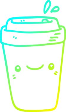 Bir insan tarafından çizilmiş soğuk gradyan çizgi film çizimi.