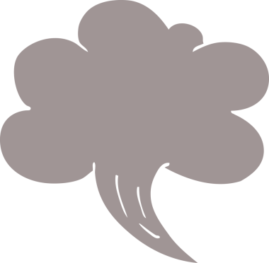 Bir insan tarafından çizilmiş karalama bulutu.