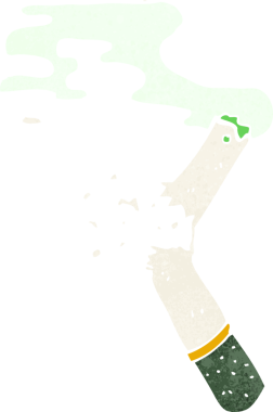 Bir insan tarafından çizilmiş kırık marihuana sigarası.