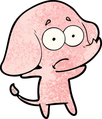 bir insan tarafından çizilmiş belirsiz bir fil.