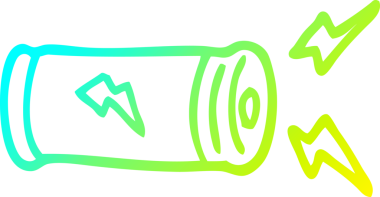 Bir insan tarafından çizilen elektrik bataryasının soğuk gradyan çizimi