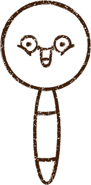 Bir insan tarafından çizilen Büyüteç Kömür Çizimi