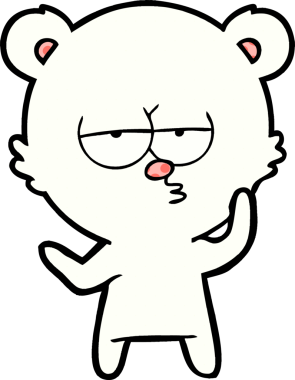 Bir insan tarafından çizilmiş kutup ayısı karikatürü