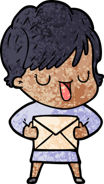 Bir insan tarafından çizilmiş bir karikatür kadın konuşuyor.