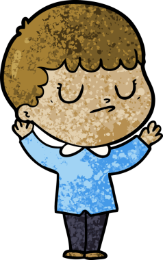 Bir insan tarafından çizilmiş huysuz çocuk çizgi filmi.