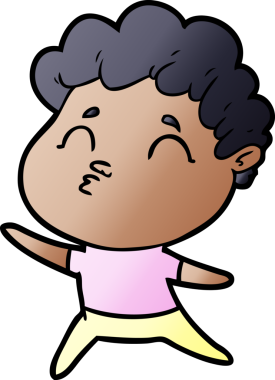 Çizgi film adamı somurtuyor Bir insan tarafından çizilmiş