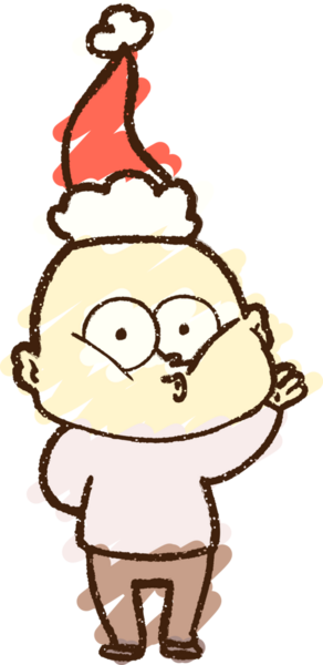 Bir insan tarafından çizilen Noel Adam Tebeşiri