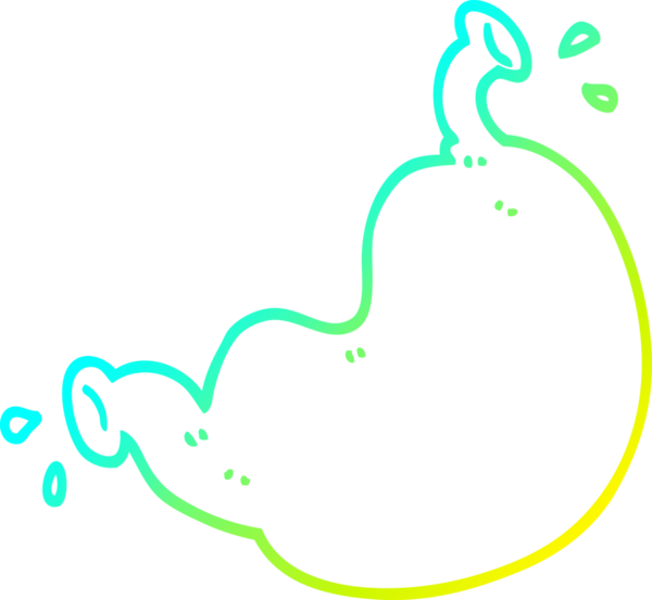 Bir insan tarafından çizilmiş insan organının soğuk gradyan çizgisi.