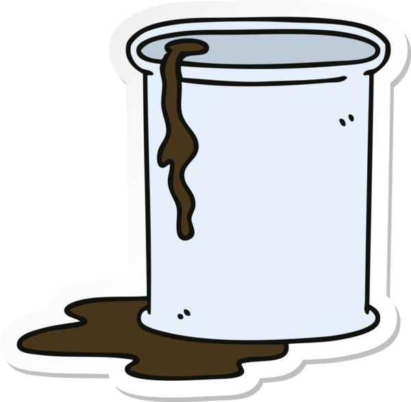 Bir insan tarafından çizilmiş garip bir yağ fıçısının çıkartması.