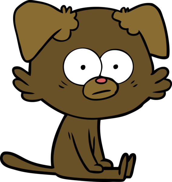 Bir insan tarafından çizilmiş sinirli köpek çizgi filmi.