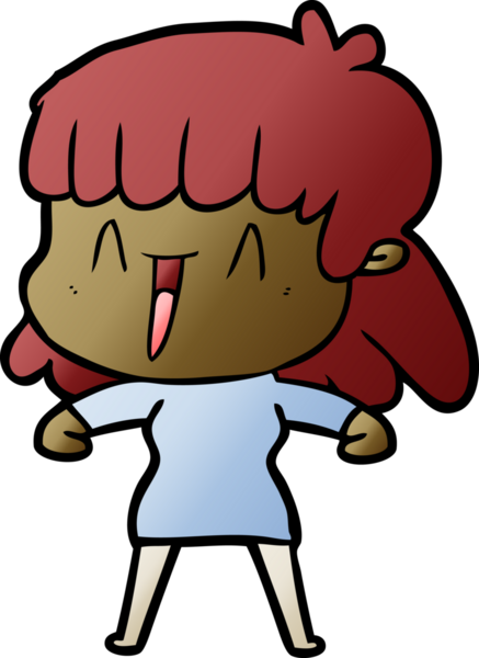 Bir insan tarafından çizilmiş karikatür kadın.