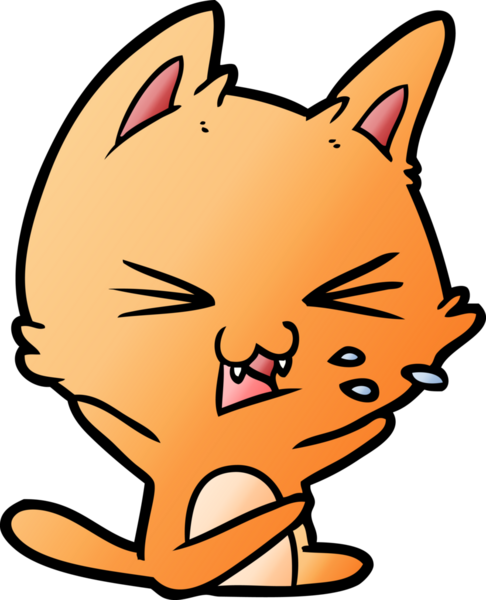 Bir insan tarafından çizilmiş kedi tıslaması.