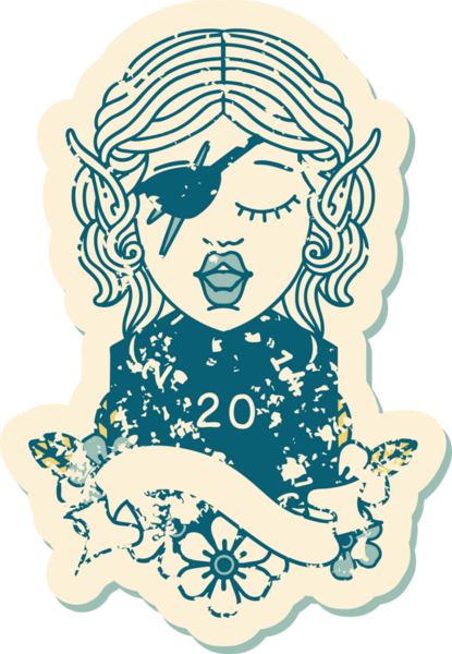 Retro Dövme Tarzı Bir insan tarafından çizilmiş doğal yirmilik zarlı düzenbaz karakter