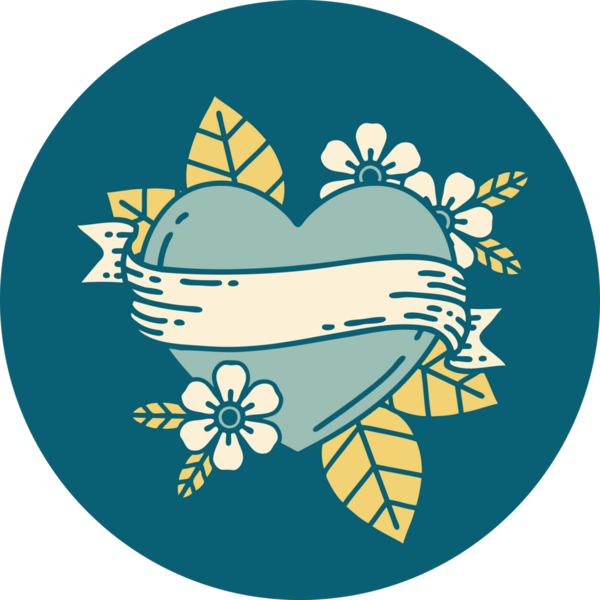 Bir insan tarafından çizilmiş kalp ve bayrağın ikonik dövme şekli