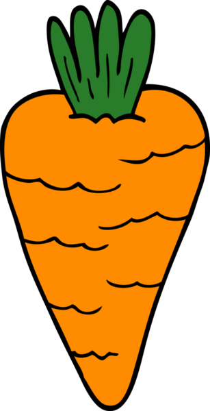 Bir insan tarafından çizilmiş karalama havucu.